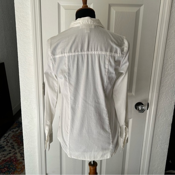 Michael Kors Zip Up Cotton Collared Shirt | Size 4 - Picture 5 of 7